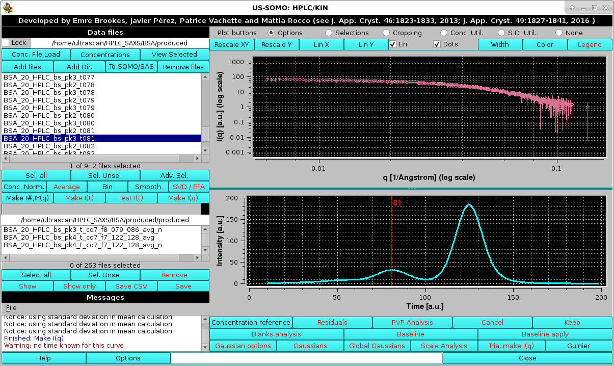 SOMO HPLC-SAXS concentration reference